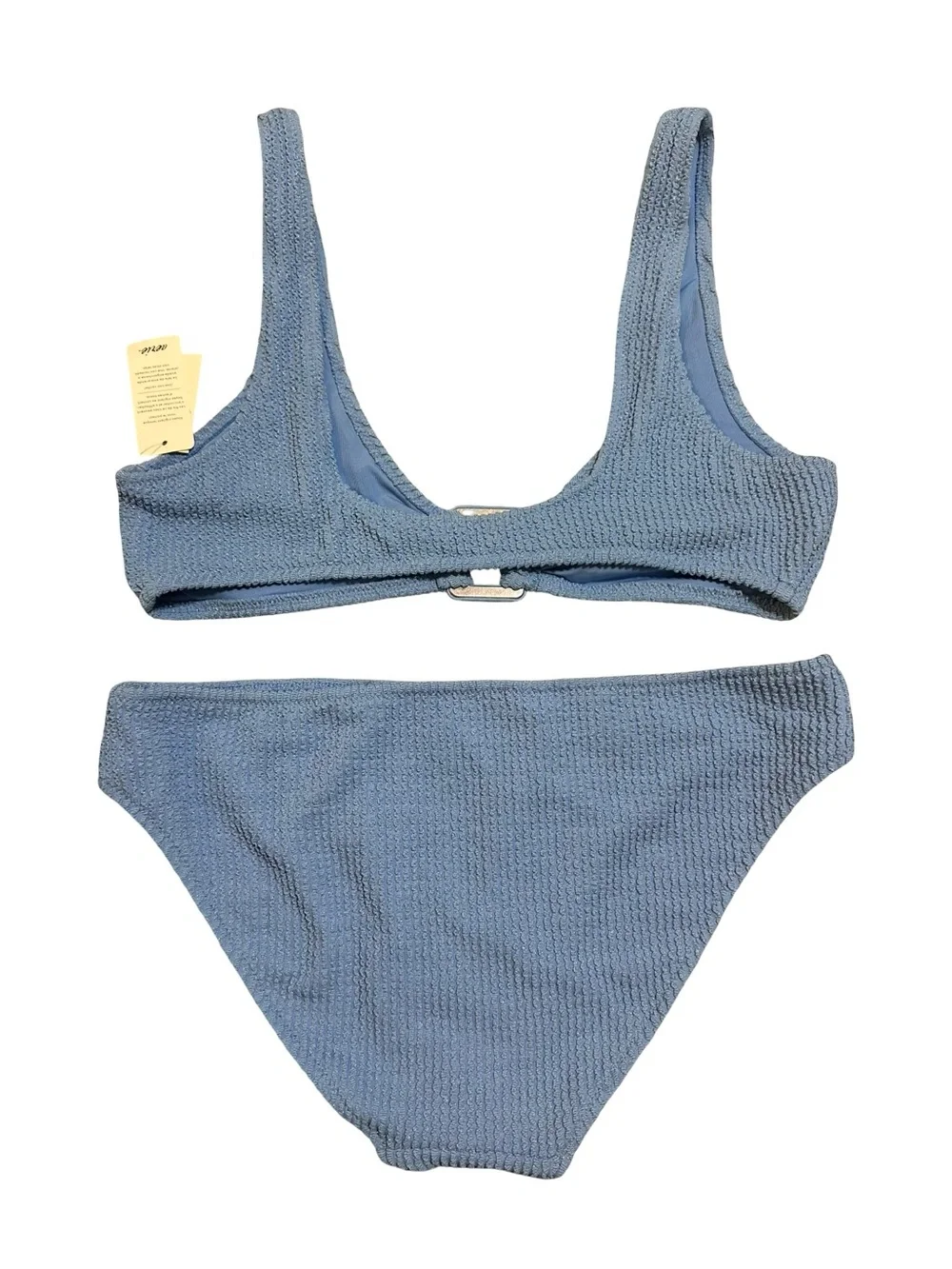 Aerie Blue Textured Bikini Set Size Medium